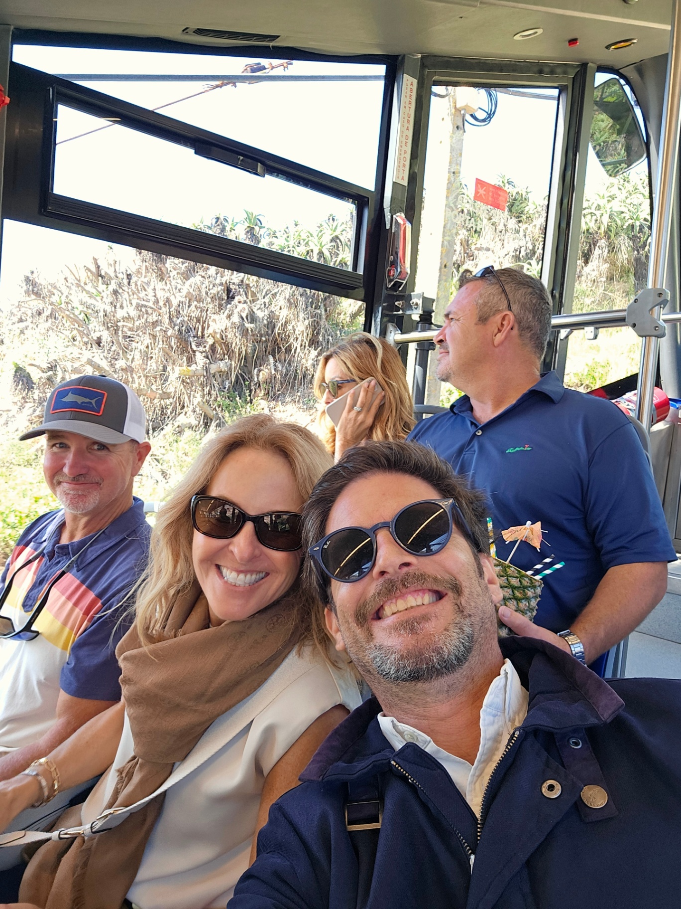 Guests riding the historic Nazaré funicular up to Sítio