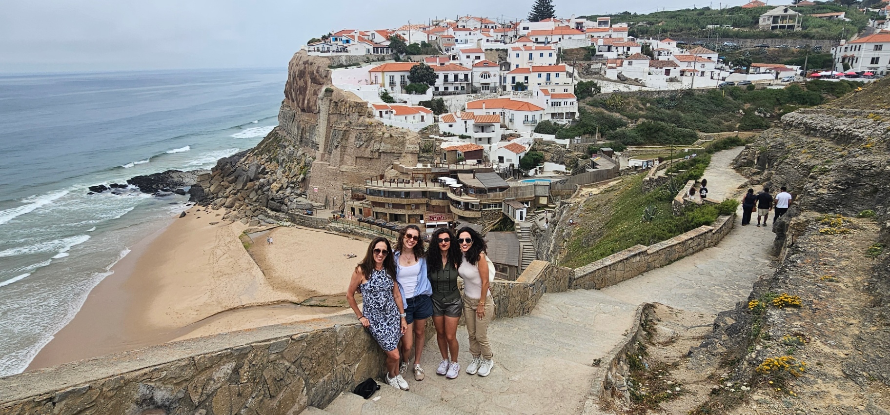 Guests at the Azenhas do Mar clifftop viewpoint